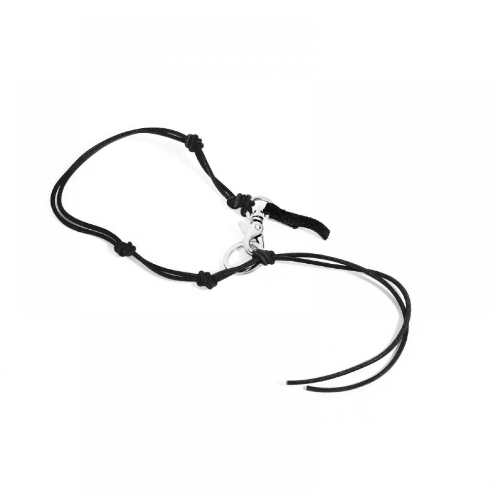Our Legacy Radon Black Keychain Leather Necklace A2208lbl