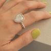 Primaute [SILVER925]HEART PEARL RING