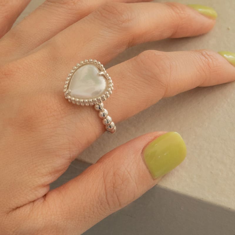 Primaute [SILVER925]HEART PEARL RING