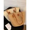 2025 New Large Capacity Straw Handbag Women Niche Holiday Style Beach Straw Bag Woven Shoulder Tote Bag