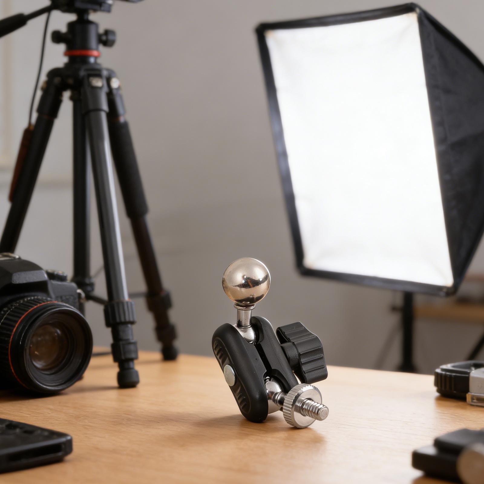 

Set of 2pcs Metal And Plastic 17mm Ball Head Adapter With 1/4 Inch Thread Feature For Tripods Mounting Device 1