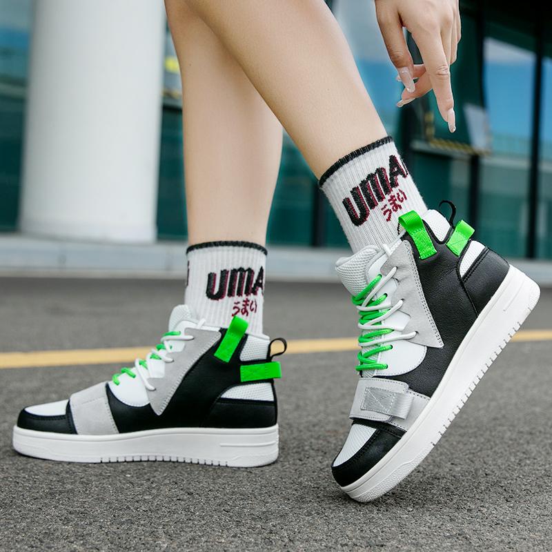 Originální High Top Pár Tenisky Módní Design Černá Pánské Boty na skateboard Běžné Platforma Dámské Tenisky tenis maskulino