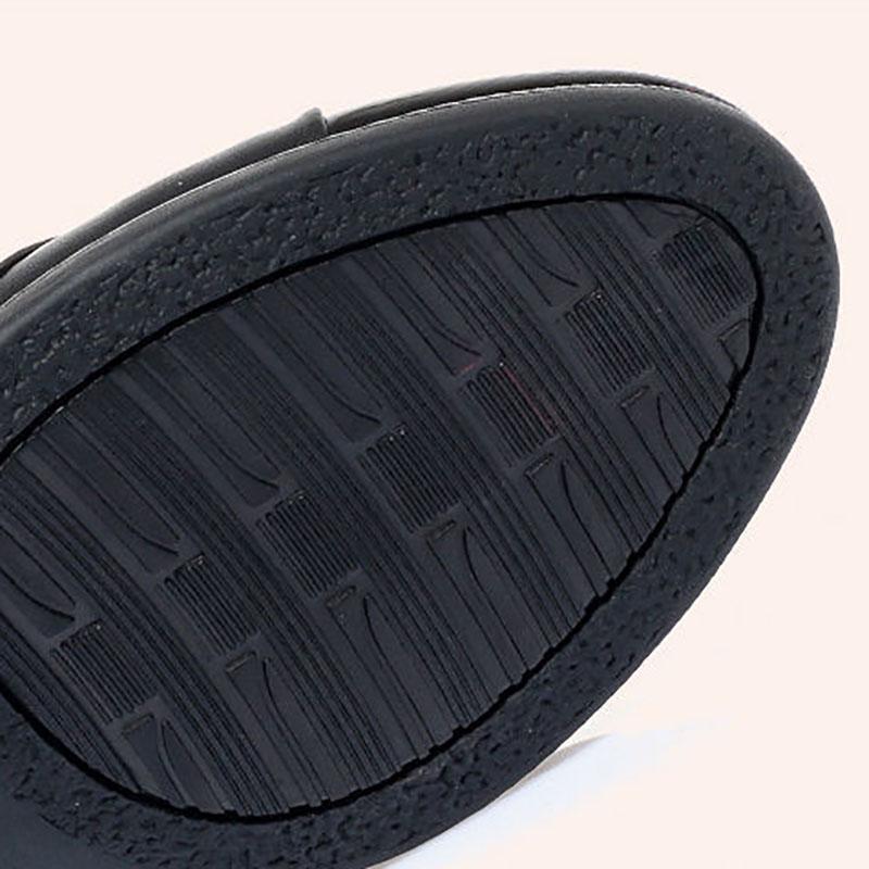 Damenschuhe für vier Jahreszeiten, bequeme Damenschuhe mit weicher Sohle, schräger Absatz, klobige Damenschuhe, Klettverschluss