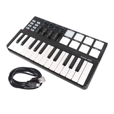 8 Renkli Arkadan Aydınlatmalı Tetikleyici Pad ile 25 Tuşlu Ultra Taşınabilir USB MIDI Klavye Kontrol Cihazı
