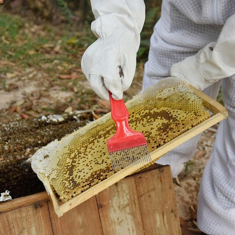 18 Prong Stainless Steel Honeys Uncapping Fork With Ergonomic Plastic Handle For Beekeeping Efficiency