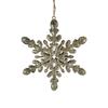 Acrylic Snowflake Star Pendant Gold