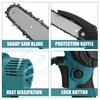 8Inch 88VF Brushless Electric Chain Saw Mini Chainsaw Rechargeable Wood Cutter Pruning Garden Power Tool For Battery