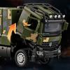 1:35 FL-10A Miniaturmodellautos Spielzeug Räder Rückziehmotor Türen zu öffnen Militärische Raketenfahrzeuge Transport LKW Modell Heimdekoration