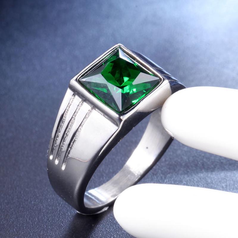 Personality High Quality Big Stone Rings for Men Women Punk Hip Hop 316L Stainless Steel Ring Fashion Jewelry Gifts Dropshipping