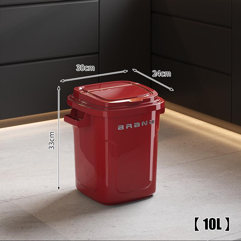 Large Mobile Industrial-Style Kitchen Trash Can with Wheels for Indoor/Outdoor Use