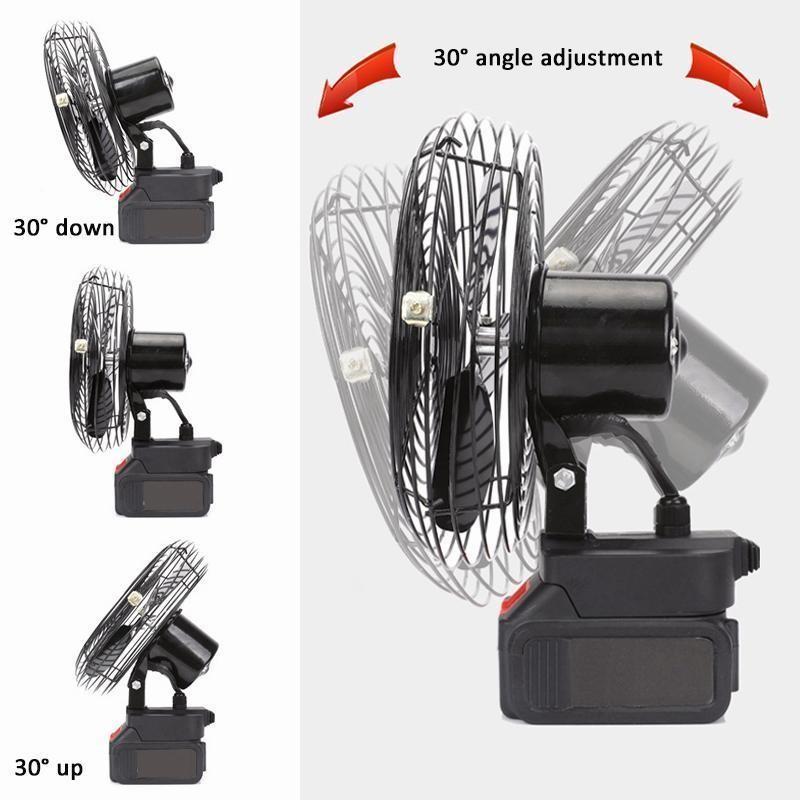 8 Inch 3000mah Home Outdoor Camping Desktop Electric Fan Portable Camping Fan Cordless Rechargeable Metal Fan