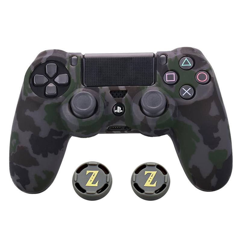 Camouflage Silicone Rubber Gel Skin for Sony Ps4 Slim/pro Controller Cover Protective Case for Ps4 Wireless Controller Accessory