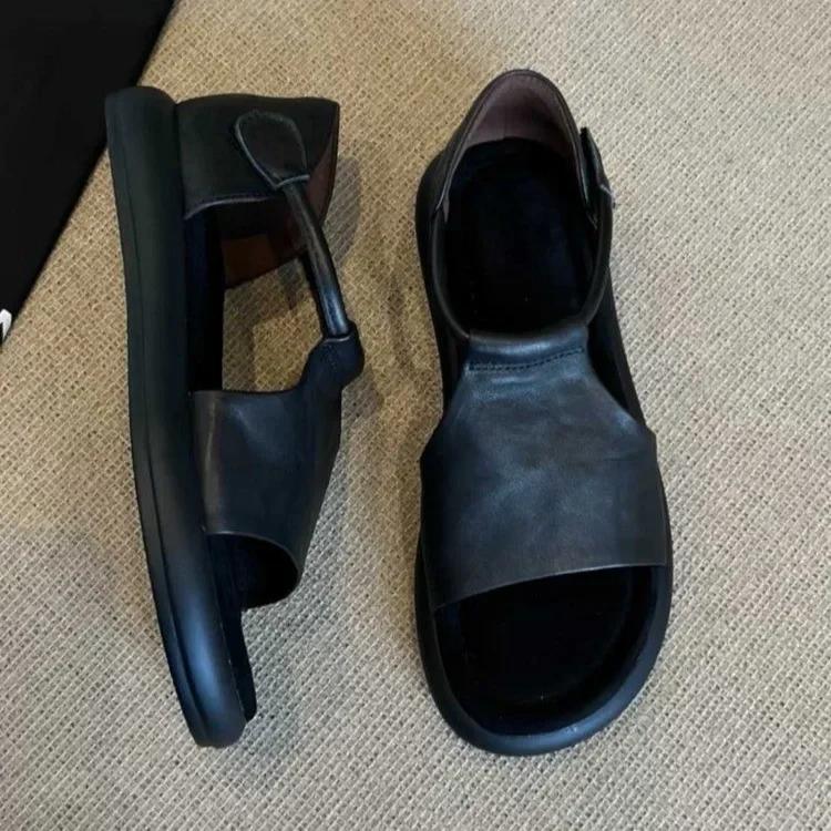 Mode Flache Sandalen Sommer Neu Bequem Weiche Sohle Damenschuhe Mode Retro Römer Strand Damen Peep Toe Weiche Sandalen Für Damen