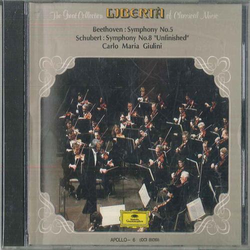 

CD CARLO MARIA GIULINI Beethoven Symphony No.5 Schubert APOLLO6 DEUTSCHE GRAMMO Japan Classical Used