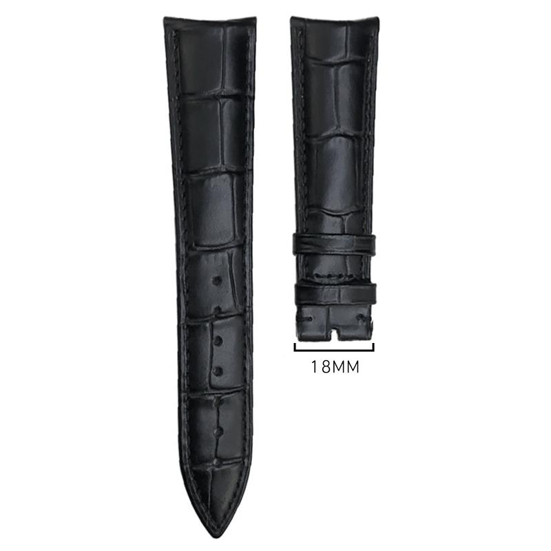 19mm 20mm 21mm 22mm Calf Leather Watchband for Jaeger LeCoultre Master Control Genuine Blue Black Cowhide Curved End Watch Strap