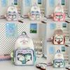 Cat Pattern Itabag Nylon Student Backpack With Clear Design And Padded Straps For Middle School Students