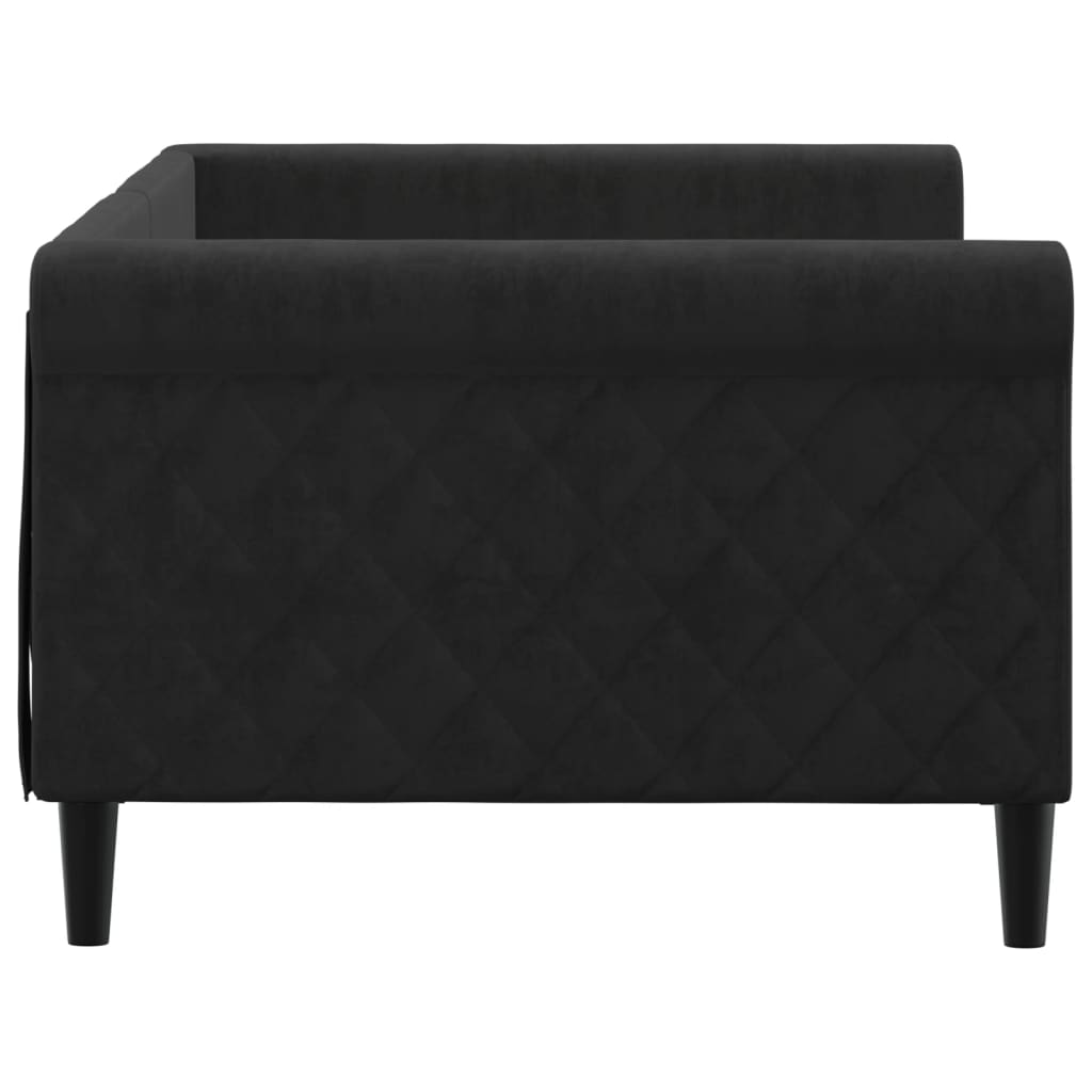 Daybed Black 90x200 Cm Velvet