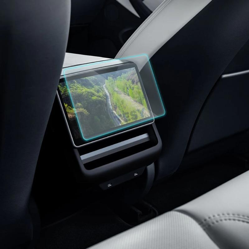 For Tesla New Model Y Juniper 2025 Launch Model 3 Highland 2025 Tempered Glass Screen Protecor Full Covered Soft Black Frame