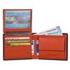 Brown/Orange Leather Wallet & Pen Combo Gift Set for Men