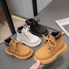 2024 season new children's Martin boots boys fashion British style short boots girls boots medium and small yellow boots shoes