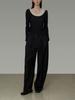 UNSPOKE Women's 2025 Autumn Asymmetric Slimming Knit Top - High-End Two-Piece