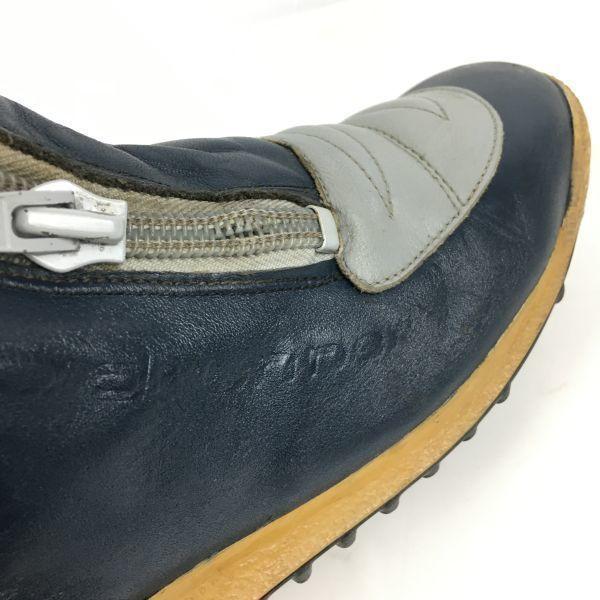Daytona Vintage Leather Riding Motorcycle Boots Size 40 (Approx. 25.0cm) Gray×Navy Boots/Bike(USED)