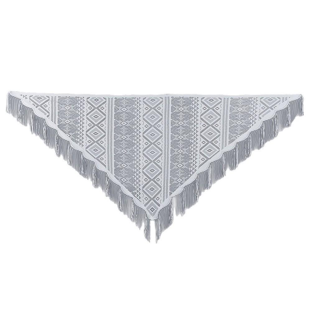 Transparent Triangle Scarf Hollow Mesh Prayer Shawl Elegant Wedding Party Shawl