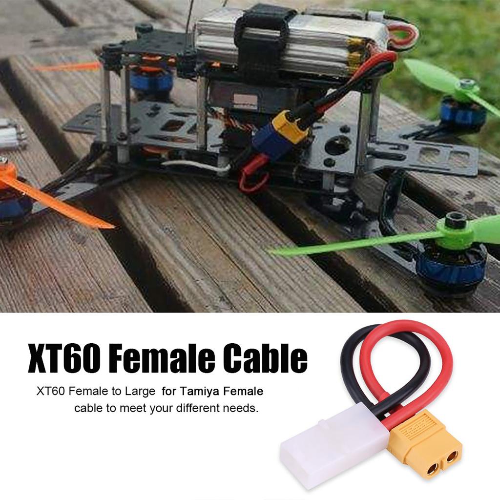 XT60 Female to Large for   Female Connector Adapter 14AGW Silicone Cable RC Accessory