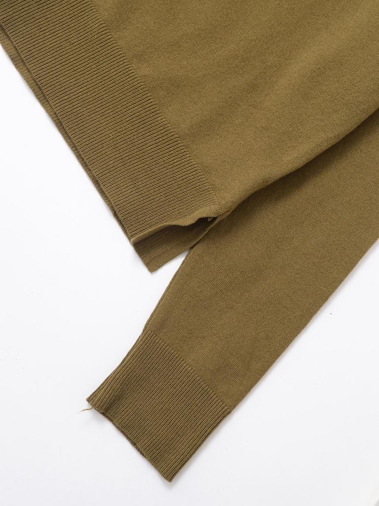 2025 Spring European & American Style Women's Fine Knit Long Sleeve Round Neck Top