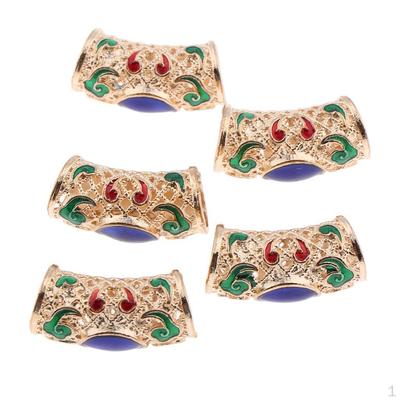 5 pezzi Decorazione Capelli Anelli per Treccia Clip a Polsino Gioielli Tibetani