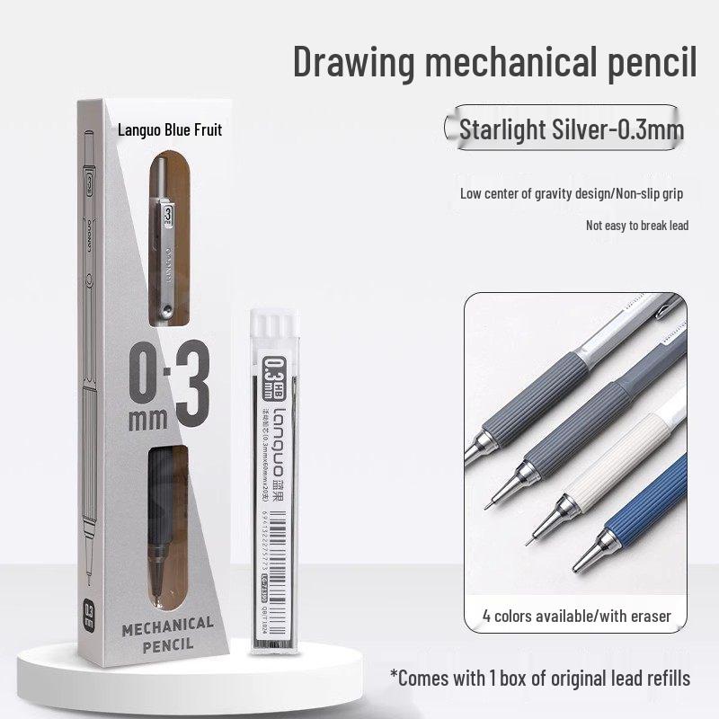 עפרון מכני מתכתי בעל מרכז כובד נמוך לכתיבה מקצועית וציור מנגה