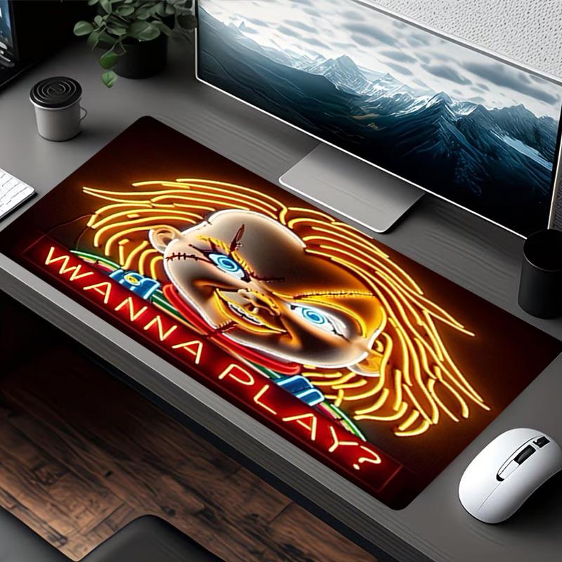 Chucky Print Mouse Pad, for Keyboard Pad Laptop PC Mat for Office Home Use, Desk Decor, Perfect Birthday Gift for Gamers
