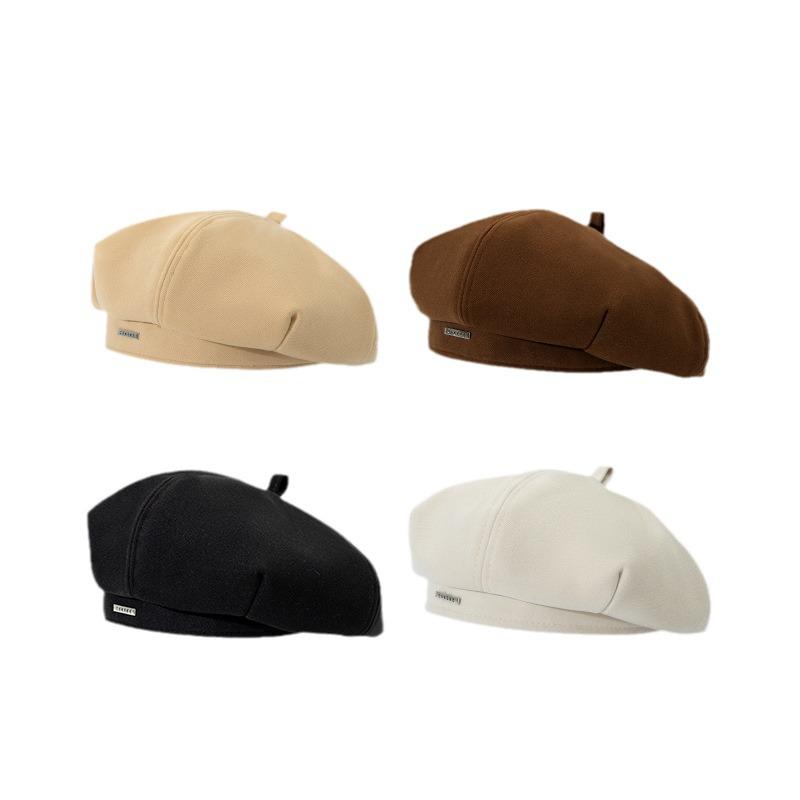 Zhao Lusi Inspired Retro Woolen Beret - Octagonal Painter Hat for Autumn/Winter.