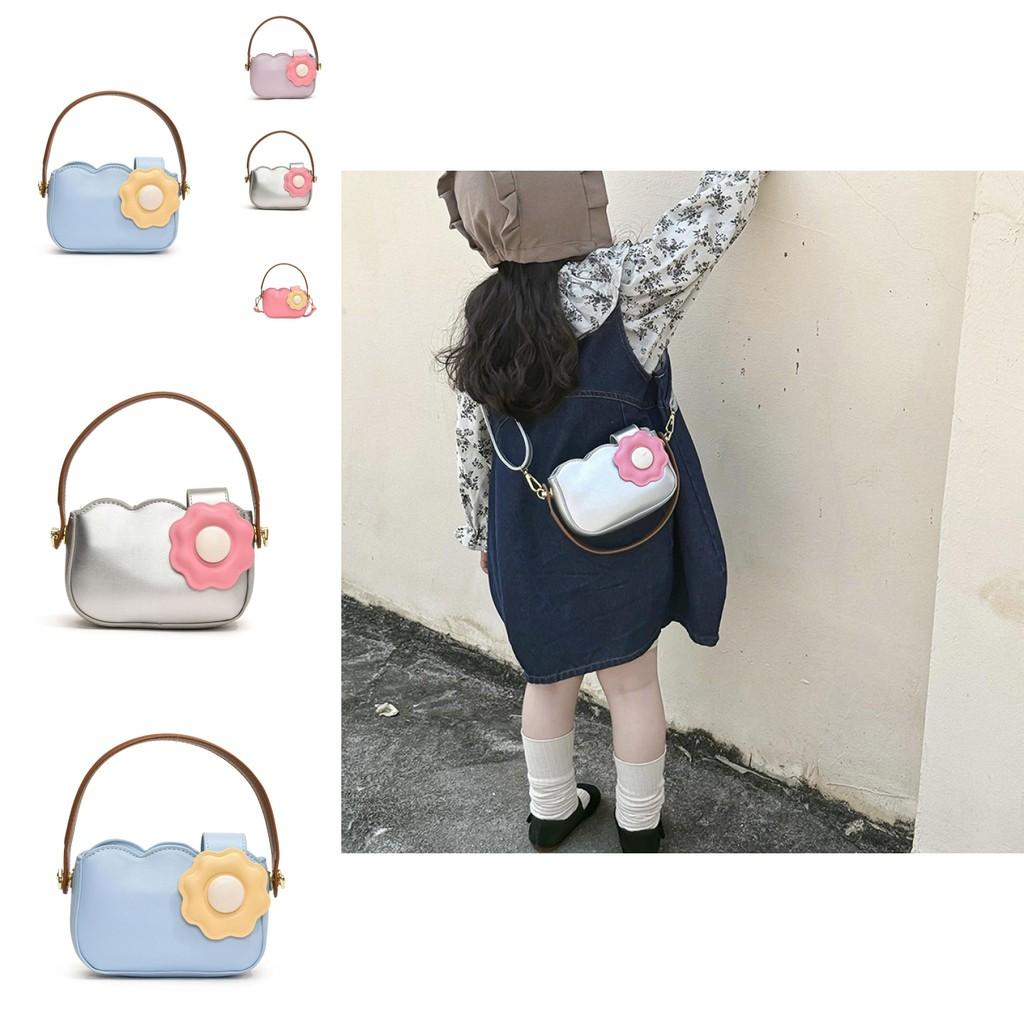 Adorable Mini Floral Crossbody Bag For Kids With Breathable Design In Pink And Purple