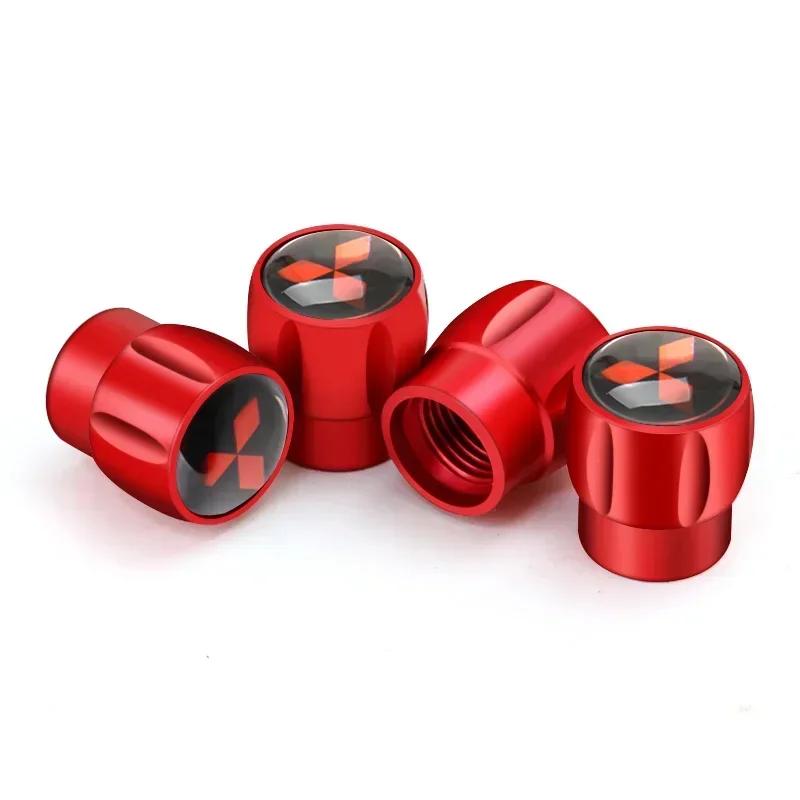 for Mitsubishi Badge Car Wheel Valve Valve Stem Caps Outlander ASX Eclipse Lancer Galant L200 Colt Pajero Accessories