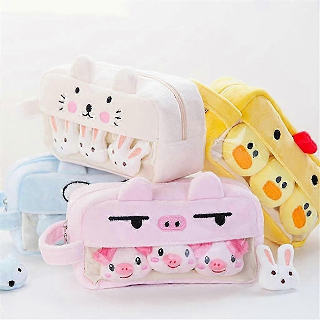 Plush Cute Pencil Case Large Capacity Pencilcase Pen Box Pouch Case School Office Supplies