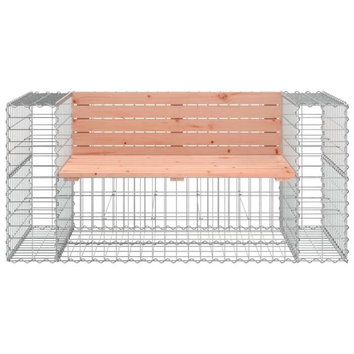 VidaXL Banc jardin design gabion 143x71x65,5 cm bois massif de douglas 834378