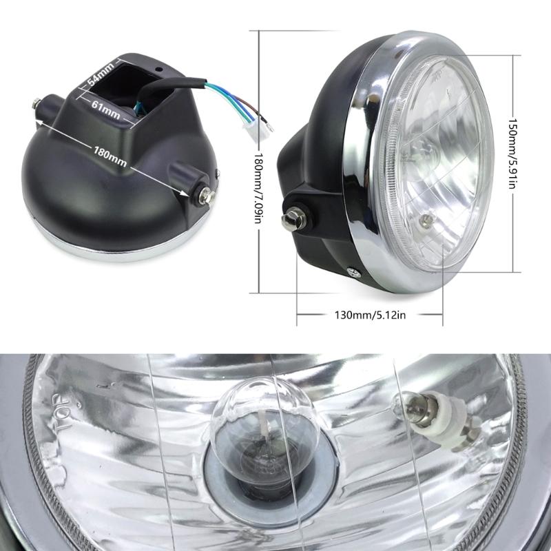 Replacement Headlamp Assembly Motorbike Modification Head Light Front Lamp
