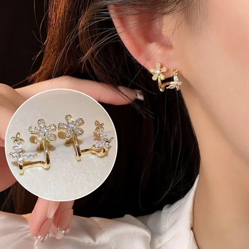 Νέα Πολυτελή Σκουλαρίκια Καρφωτά Ακανόνιστου Αστεριού με Μαργαριτάρια και Κρύσταλλα, Εξαιρετικά Σκουλαρίκια με Ζιργκόν σε Δέσιμο με Νύχια για Γυναίκες, Κοσμήματα Μόδας, Αξεσουάρ για Πάρτι