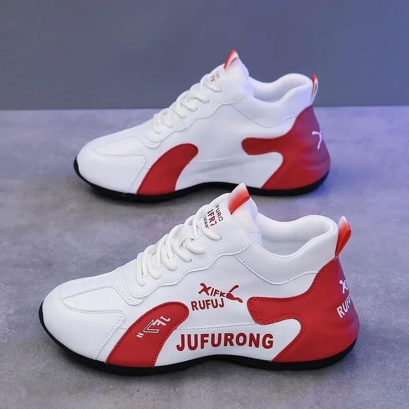 Women Casual Sneakers New Fashion Platform Sport Shoes Women Autumn New Casual Chunky Sneakers Couples Leather Platform Shoes