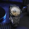 FORSINING Mens Luxury Engraving Wrist Watches Unique Tattoo Pattern Carved Stainless Steel Band Luminous Automatic Skeleton Watch
