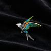 Oil Dripping Bird Pin Swallow Brooch for Women, Enamel Lapel Pin, Decorative Alloy Badge Coats Suits Dresses Scarves