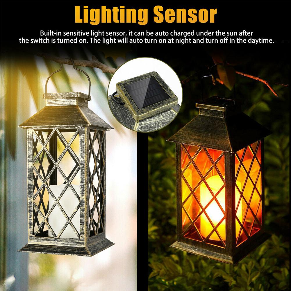 Led Solar Hanging Lantern Light Outdoor Patio Garden Light Waterproof Lamp Decoration