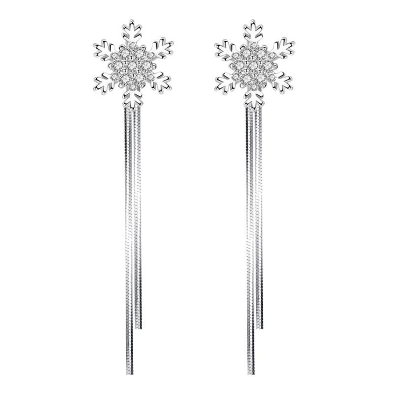 

Elegant Snowflake Designs Earrings with Detailed Craftsmanship in Copper Ideal for Fashion Accessories 1