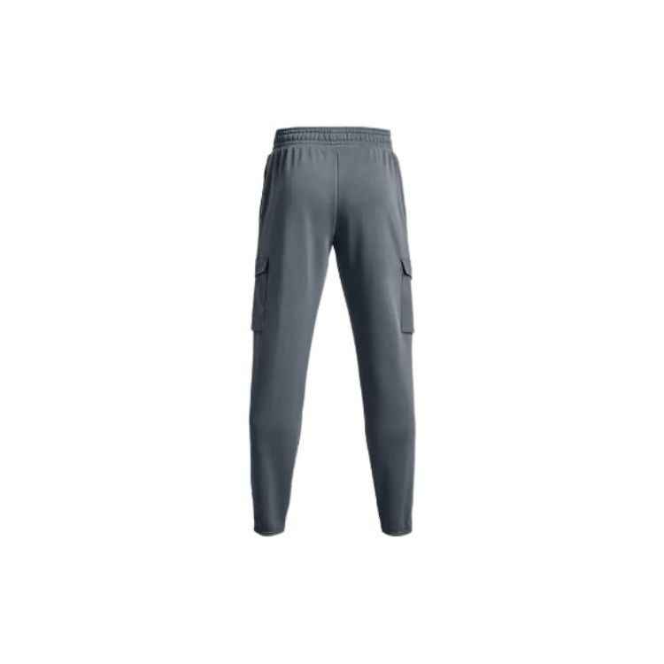 Under Armour Solid Color Elastic Waist Drawstring Cuffed Sports Pants Men pants Gray 1378600-002