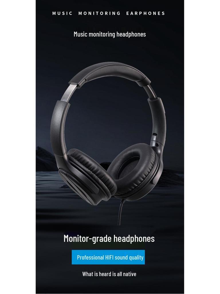 Foldable Wired Over-Ear DJ Monitoring Headphones for Piano, Keyboard, Guitar & Universal Instruments