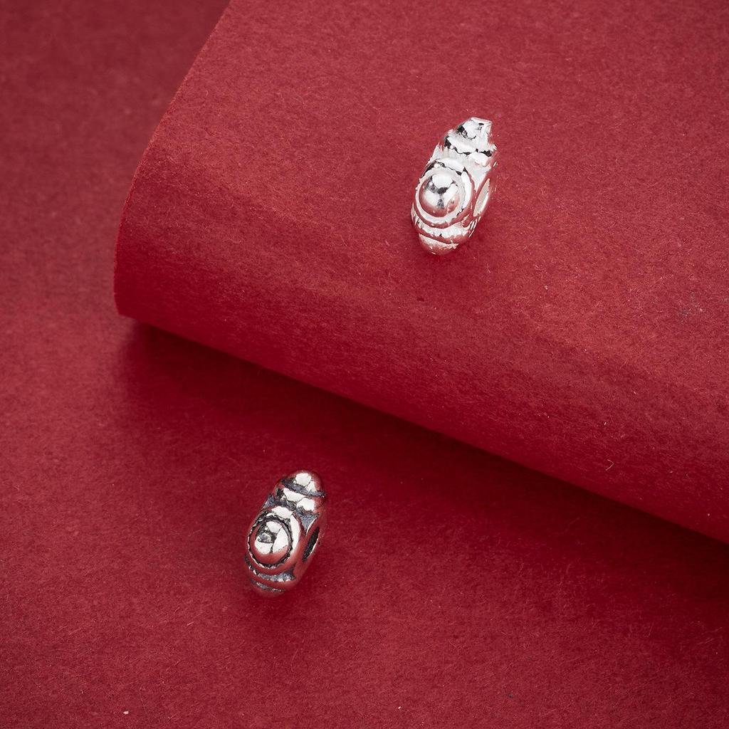 S925 Sterling Silver Dragonfly Eye Square Spacer Beads for DIY Bracelets and Necklaces.