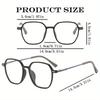 1 Pair Trendy Prescription Reading Glasses with Ultra-Light Square Frame +100 to +400 Power Unise Ideal Gift for Friends Family