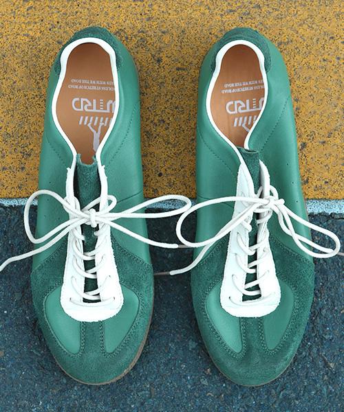 Wetheroad Wtrd3128 Ader Cow Leather Washed German Army Sneakers Khaki Olive