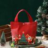 2025 Christmas Eve Canvas Apple Gift Bag with Drawstring